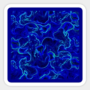 colorful abstract blue print Sticker